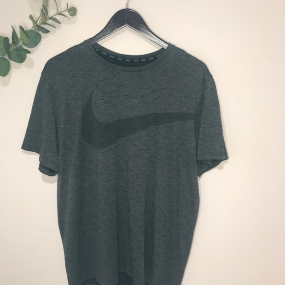 Nike Other - Nike Dri-Fit Tee in Dark Gray with large swoosh